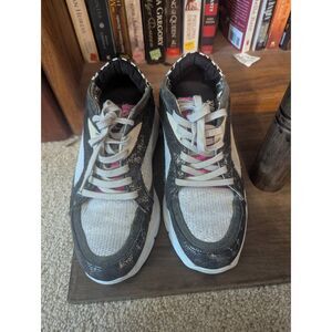 P448 Leia Coated Metallic Wedge Sneaker Space Womens Size US 8.5/9 - EU 39